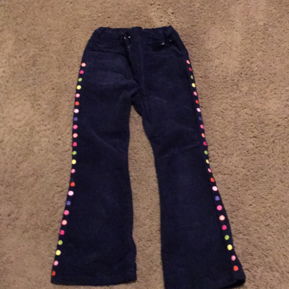 Vintage Gymboree “Candy Shoppe” Navy corduroy pants zip front Sz 6